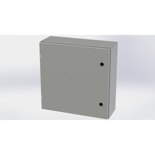 1/4 Turn Latch Electrical Enclosures, 24 in H, 8 in D, 24 in W, NEMA 3R, 4, 12, 13, Carbon Steel